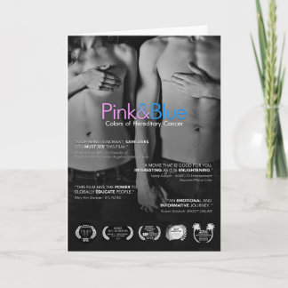 Grußkarte Pink & Blue für Ihren Urlaub Feiertagskarte