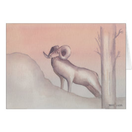 Grußkarte "Ram" Wasserfarbenskizze