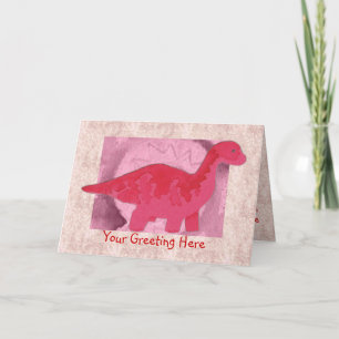 Grußkarte Red Dinosaur Karte