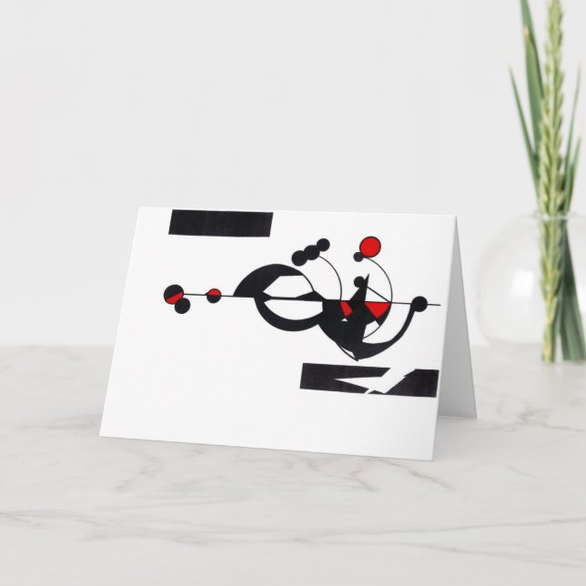 Grußkarte "Red Geo Design" Karte (Vorderseite)