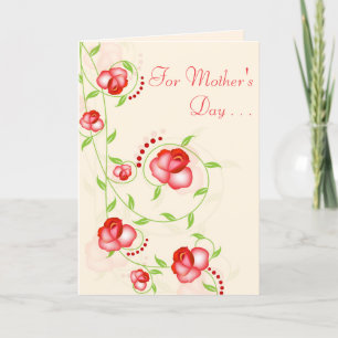 Grußkarte - Red Ombre Rose Karte