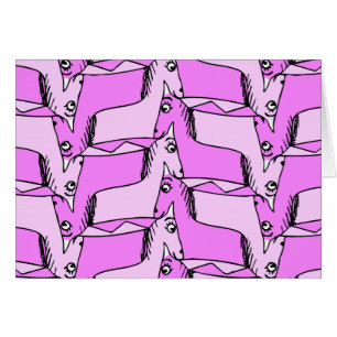 Grußkarte Rosa Unicorns