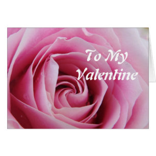 Grußkarte Rosa Valentinstag