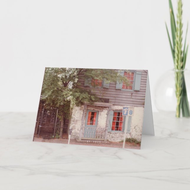 Grußkarte Savannah Georgia Karte (Vorderseite)