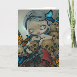 Grußkarte "Schmetterlinge und Knochen" Karte