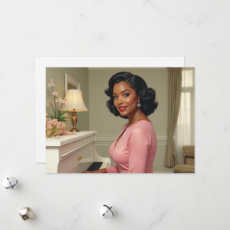 Grußkarte Schwarze Frau Geburtstag Vielen Dank Feiertagskarte