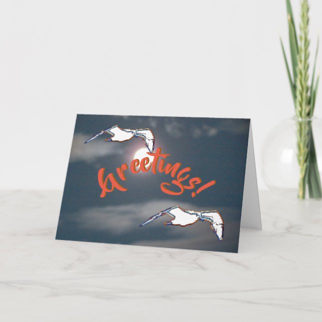 Grußkarte - Seagull Gruß Karte (Vorderseite)