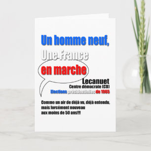 Grußkarte Slogan En Marche Karte