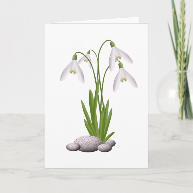 Grußkarte Snowdrops Karte (Vorderseite)