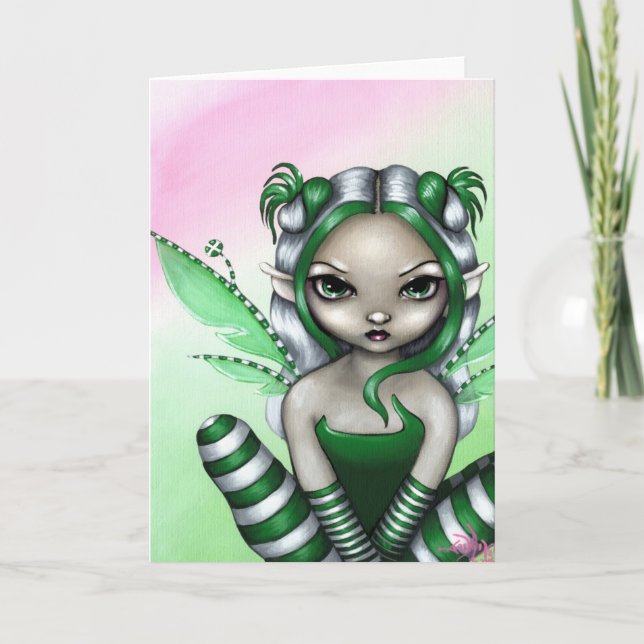 Grußkarte "Spearmint Sprite" Karte (Vorderseite)