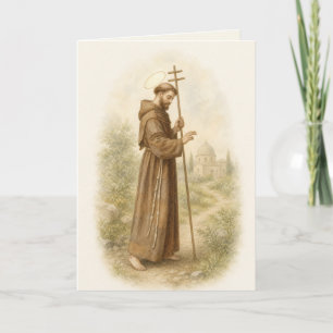 Grußkarte St. Franz von Assisi mit Gebet Karte