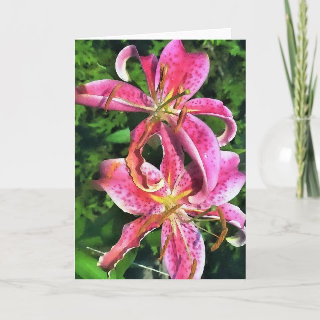 Grußkarte Stargazer Lilies Karte (Vorderseite)