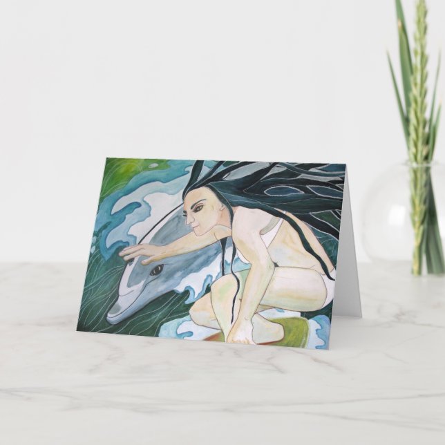 Grußkarte: "Surfer" Karte (Vorderseite)