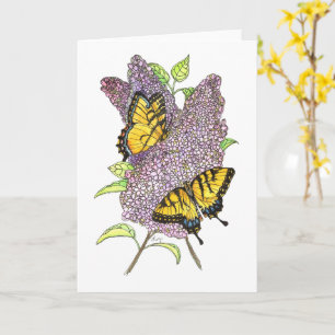 Grußkarte - Tiger Swallowtail Schmetterlinge Karte