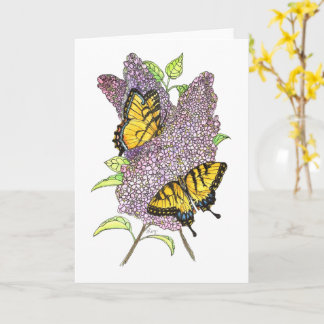 Grußkarte - Tiger Swallowtail Schmetterlinge Karte