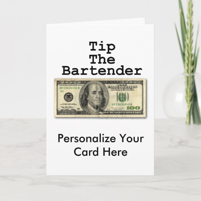 Grußkarte - TIPP DEN BARKEEPER! Karte (Vorderseite)