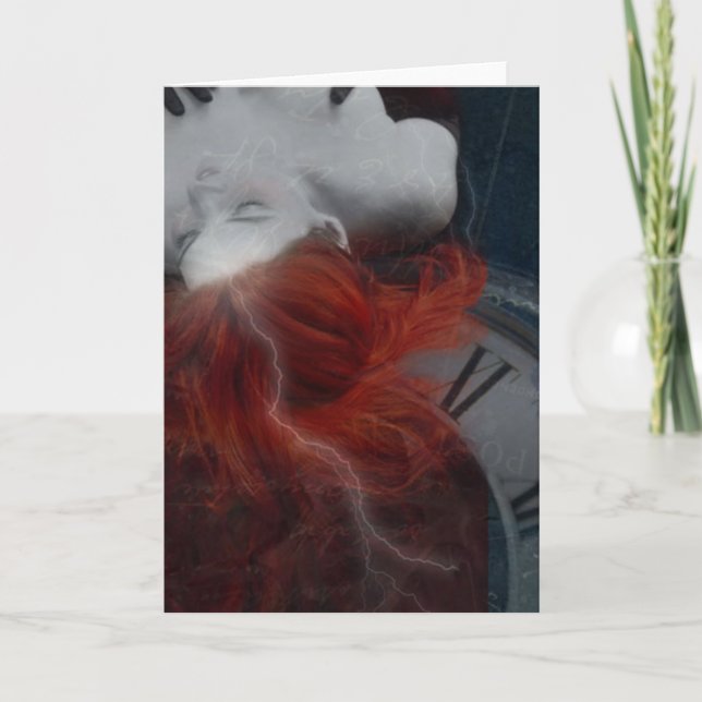 Grußkarte: Vintag rot Karte (Vorderseite)