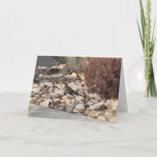 Grußkarte "Vogel auf den Felsen" Karte