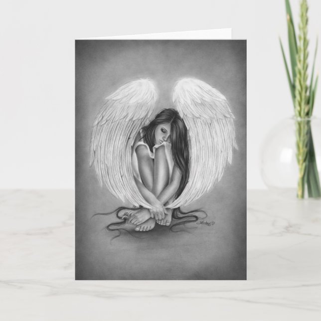 Grußkarte von Angel zu früh verschwinden Karte (Vorderseite)