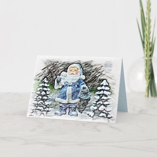 Grußkarte von Santa Claus Feiertagskarte (Vorderseite)
