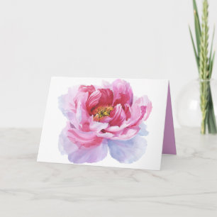 Grußkarte Wasserfarbe Rosa Pony Karte