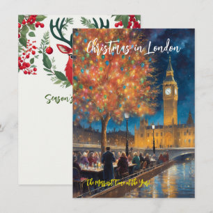 Grußkarte "Weihnachten in London" Mitteilungskarte