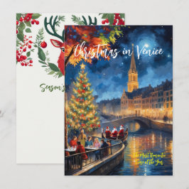 Grußkarte "Weihnachten in Venedig" Mitteilungskarte