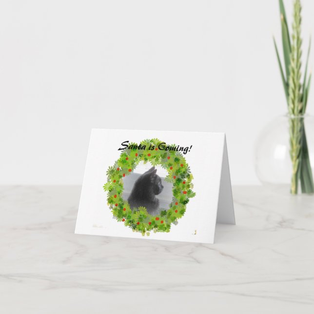 Grußkarte - Weihnachtsaufregung Karte (Vorderseite)