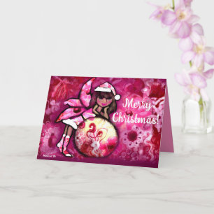 Grusskarte - Whimsical Merry Christmas Pixie Karte