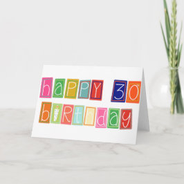 Grußkarte zum 30. Geburtstag Karte