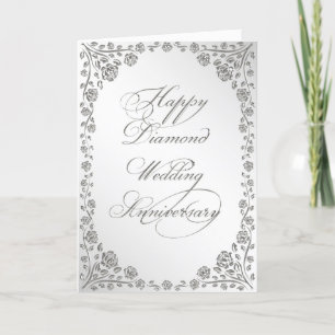 Grußkarte zum 60. Hochzeitstag Karte