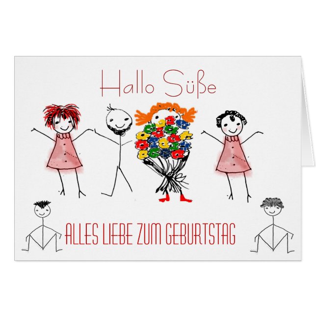 Grußkarte zum Geburtstag (Vorderseite (Horizontal))