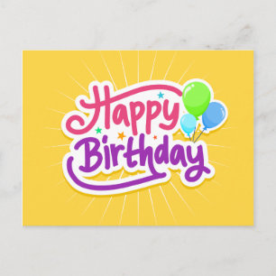 Grußkarte zum Geburtstag 4 Postkarte