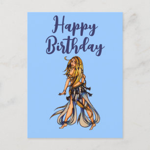 Grußkarte zum Geburtstag Bly Dancer Postkarte