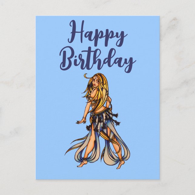 Grußkarte zum Geburtstag Bly Dancer Postkarte (Vorderseite)