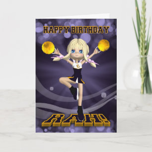 Grußkarte zum Geburtstag Cheerleader Karte