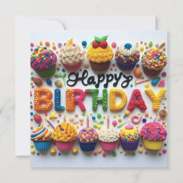 Grußkarte zum Geburtstag Feiertagskarte (Vorderseite)