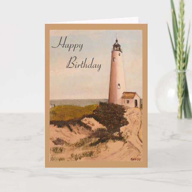 Grußkarte zum Geburtstag Nantucket Lighthouse Karte (Vorderseite)