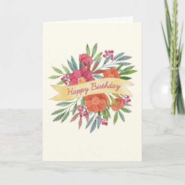 Grußkarte zum Geburtstag (Opt-Foto) Karte (Vorderseite)