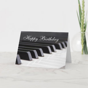 Grußkarte zum Geburtstag Piano Karte