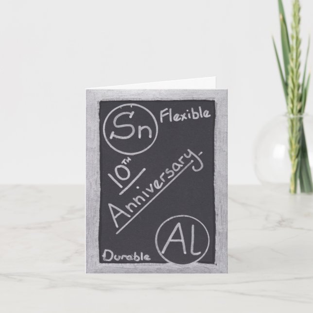 Grußkarte zum zehnten Hochzeitstag Karte (Vorderseite)