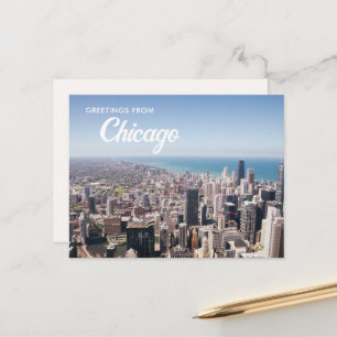 Grußkarten aus Chicago Postcard Postkarte