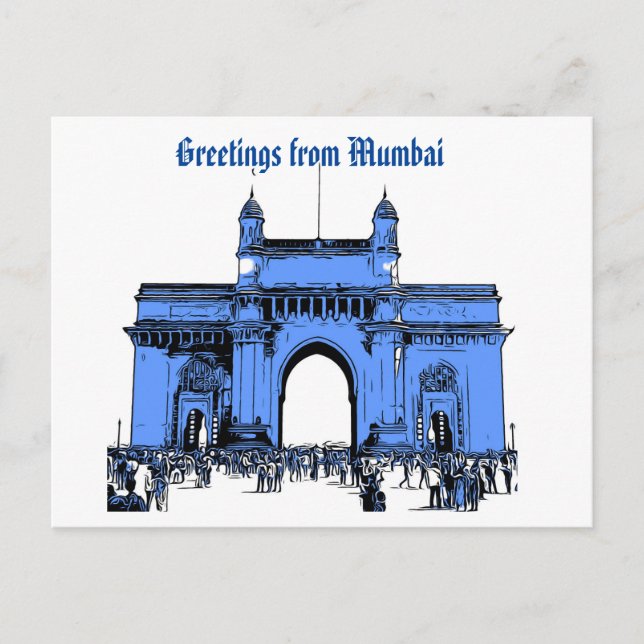 Grußkarten aus Mumbai Postkarte (Vorderseite)