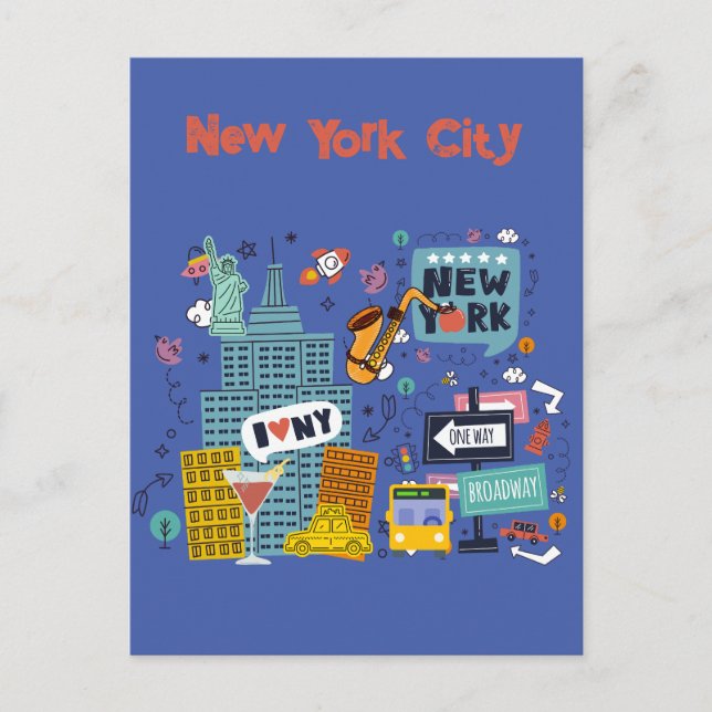 Grußkarten aus New York City Postkarte (Vorderseite)