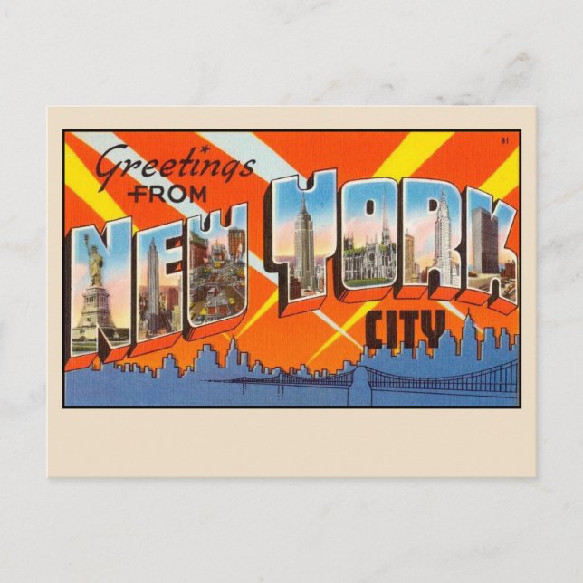 Grußkarten aus New York City Postkarte (Vorderseite)