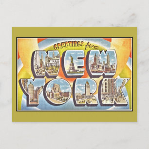 Grußkarten aus New York im Vintage-Stil Postkarte