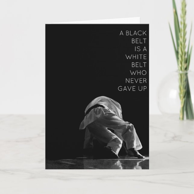 Grußkarten BLACK BELT IST EIN WEISSER GRIFF Karte (Vorderseite)