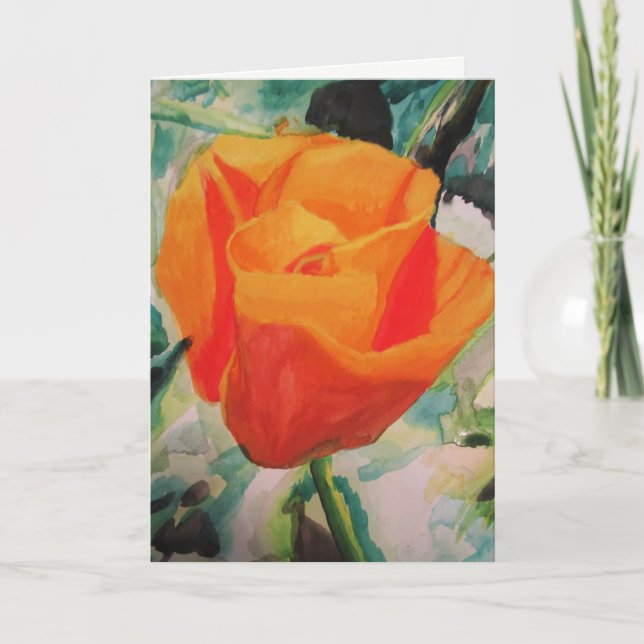 Grußkarten "California Poppy" von Amber Larsen Karte (Vorderseite)