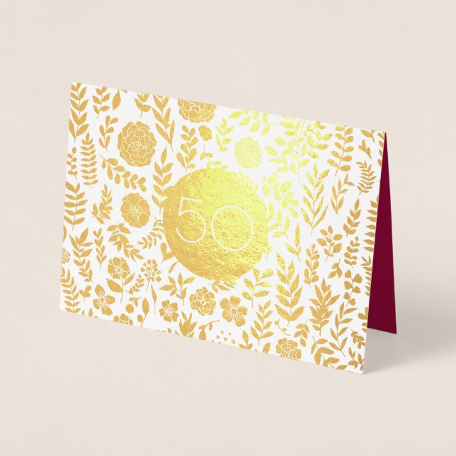 Grußkarten für das 50. Jubiläum Folienkarte (Vorderseite)