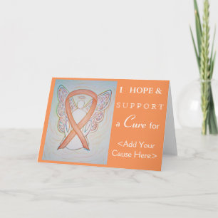 Grußkarten für das Gold Awareness Ribbon Angel Karte